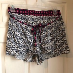 Tie front Boho shorts